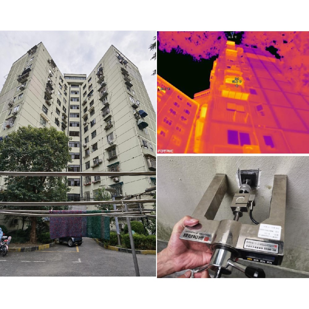 虹口區(qū)某小區(qū)高層住宅外墻空鼓專項檢測